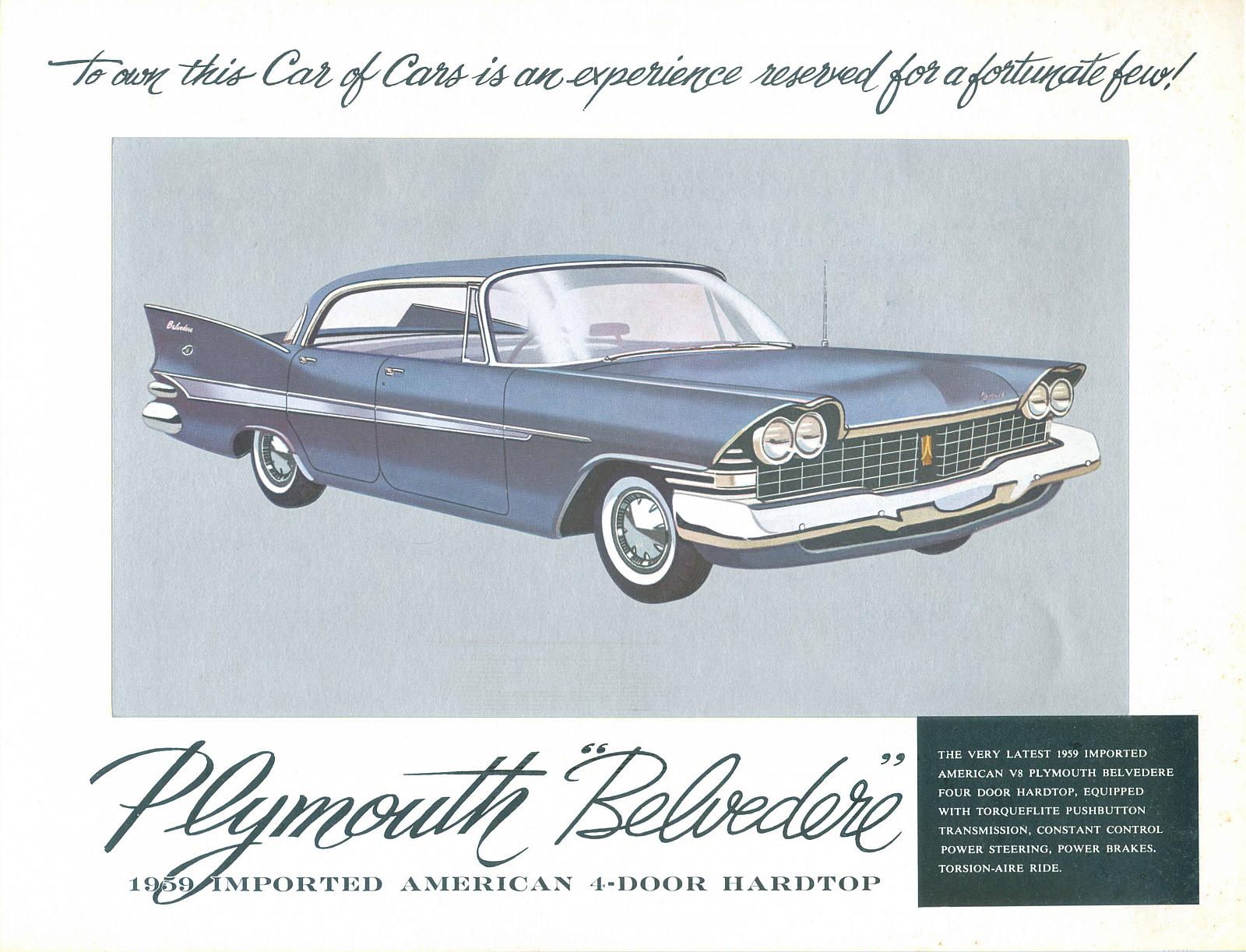 1959 Plymouth Belvedere Brochure